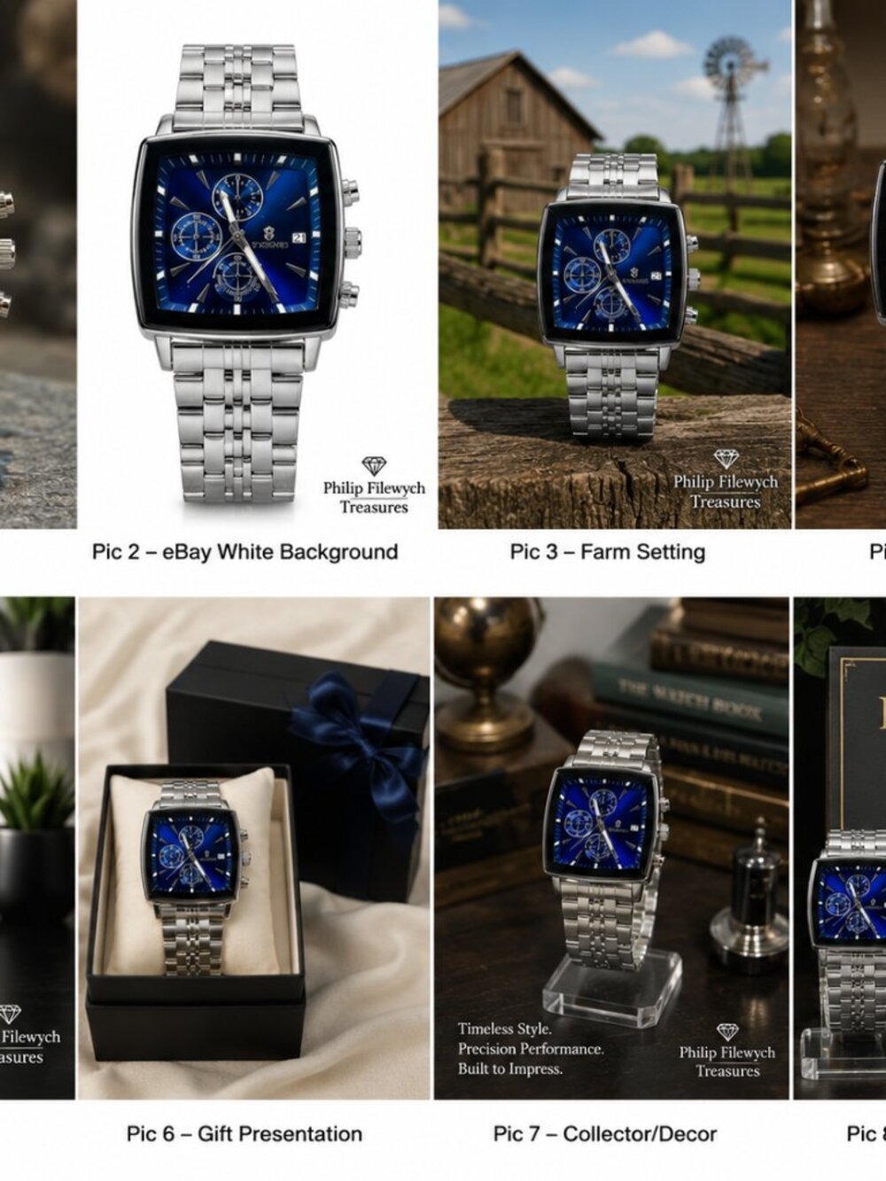 WA-06--Luxury BINBOND Green Quartz Stainless Steel Men's Watch